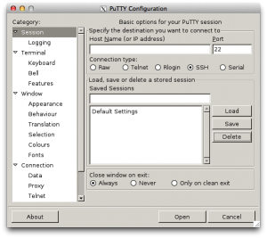 PuTTY on Mac OS X